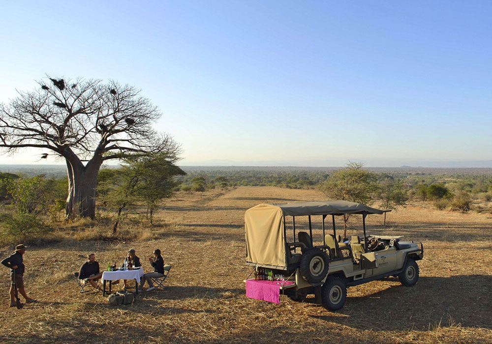 Bush lunch at Kichaka Frontier Camp in Ruaha National Park